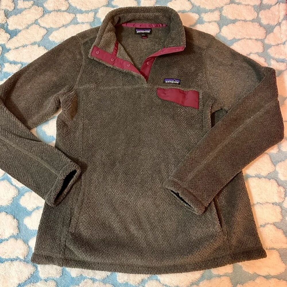 Patagonia Re-Tool Snap-T Fleece Pullover Gray igh Pile Polartec Size L